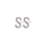 Load image into Gallery viewer, Letter S Stud 0.08ct Diamond Earrings
