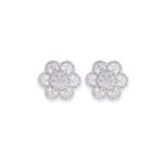 Load image into Gallery viewer, Dainty Flower 0.5ct Diamond Earrings
