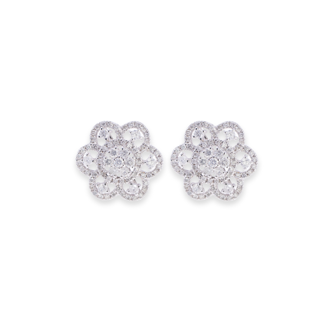 Dainty Flower 0.5ct Diamond Earrings