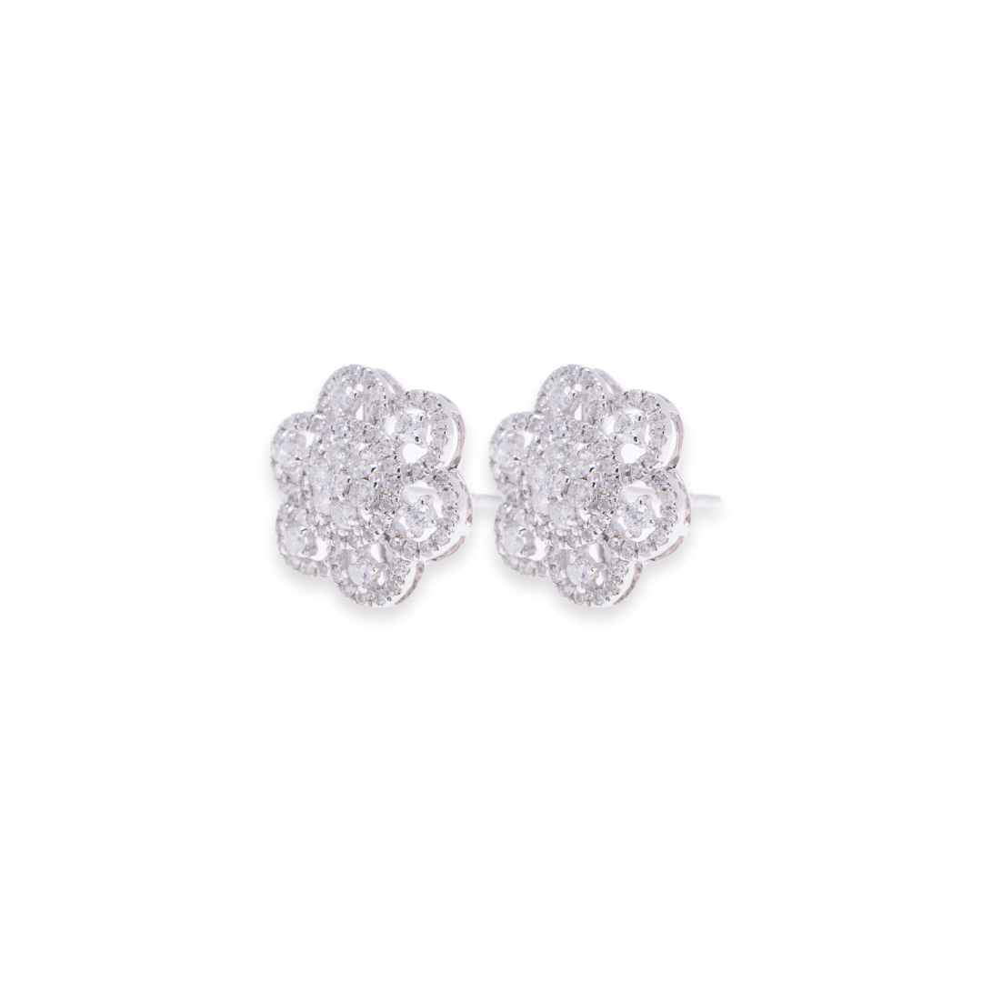 Dainty Flower 0.5ct Diamond Earrings