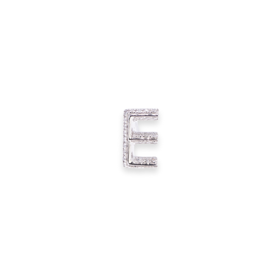 Letter E Stud 0.1ct Diamond Earrings