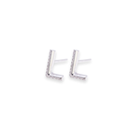 Load image into Gallery viewer, Letter L Stud 0.06ct Diamond Earrings
