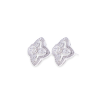 Load image into Gallery viewer, Clover Halo Stud 0.42ct Diamond Earrings
