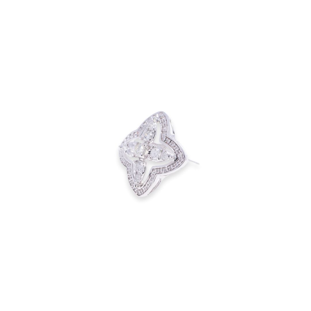 Clover Halo Stud 0.42ct Diamond Earrings