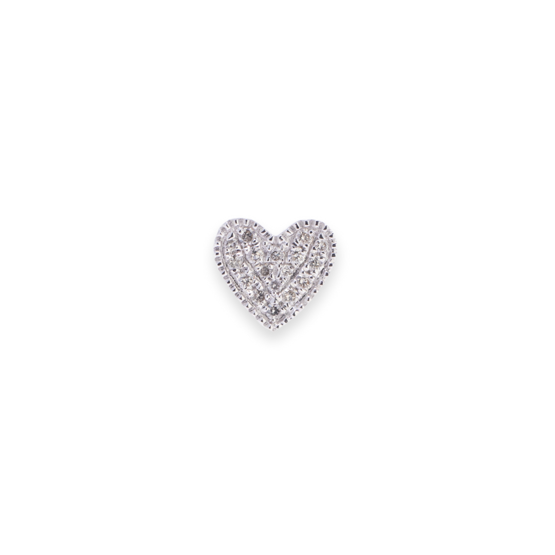 Heart Stud 0.18ct Diamond Earrings