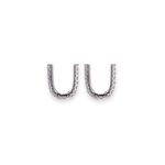 Load image into Gallery viewer, Letter U Stud 0.1ct Diamond Earrings
