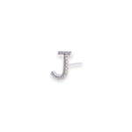 Load image into Gallery viewer, Letter J Stud 0.06ct Diamond Earrings
