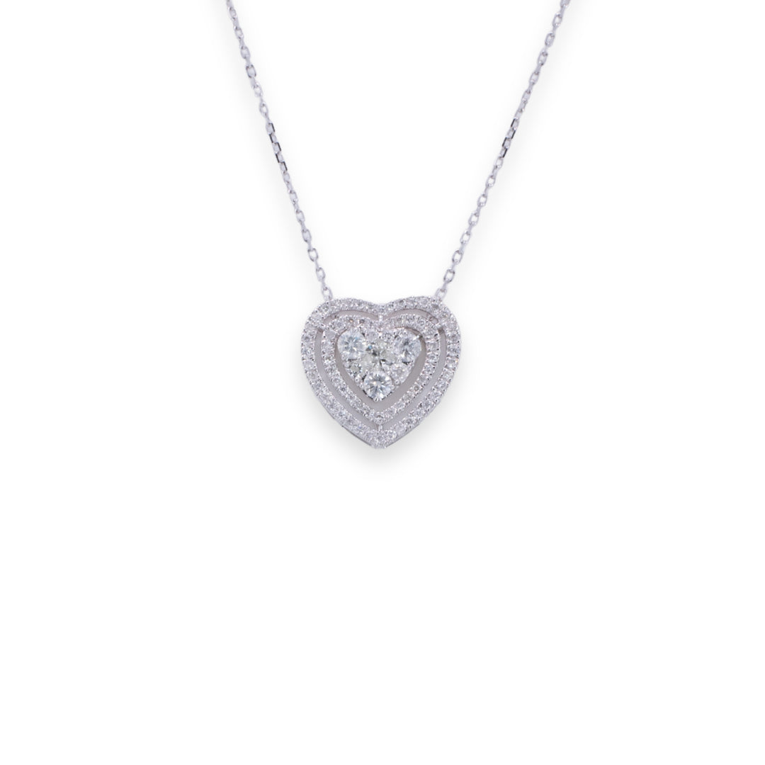 3-Way Heart 0.5ct Diamond Necklace