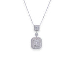 Load image into Gallery viewer, Cushion Halo Drop 0.65ct Diamond Necklace
