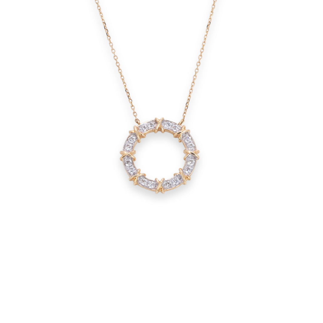 X Open Round 0.35ct Diamond Necklace