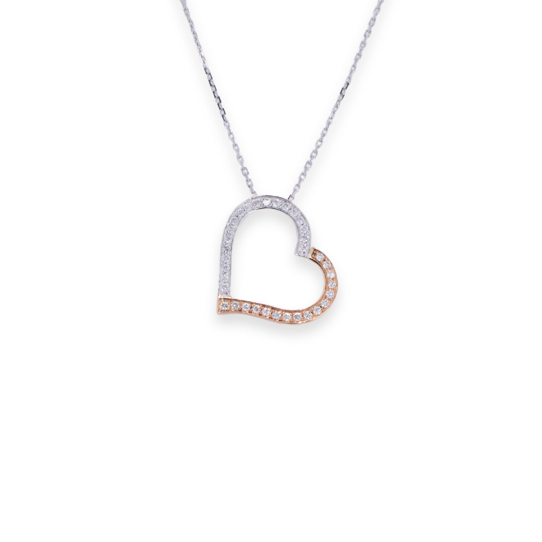 Open Heart 0.35ct Diamond Necklace