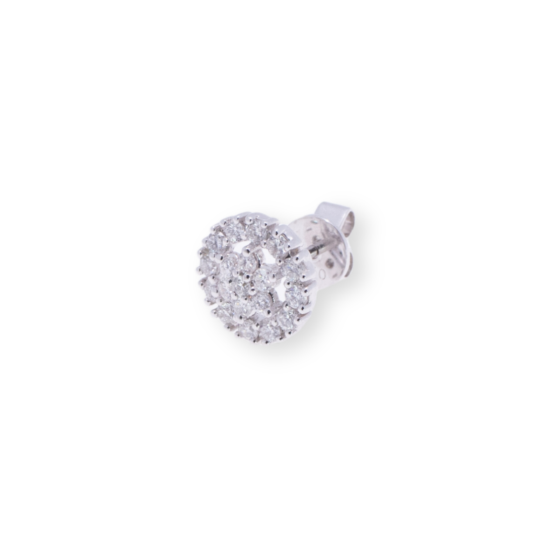 Statement Stud Round 1.078ct Diamond Earrings