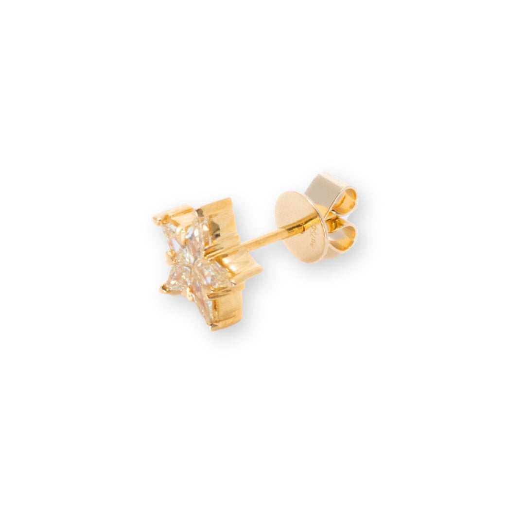 Star Stud Pie Cut 0.6ct Diamond Earrings