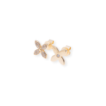 Load image into Gallery viewer, Clover Stud Round 0.12ct Diamond Earrings
