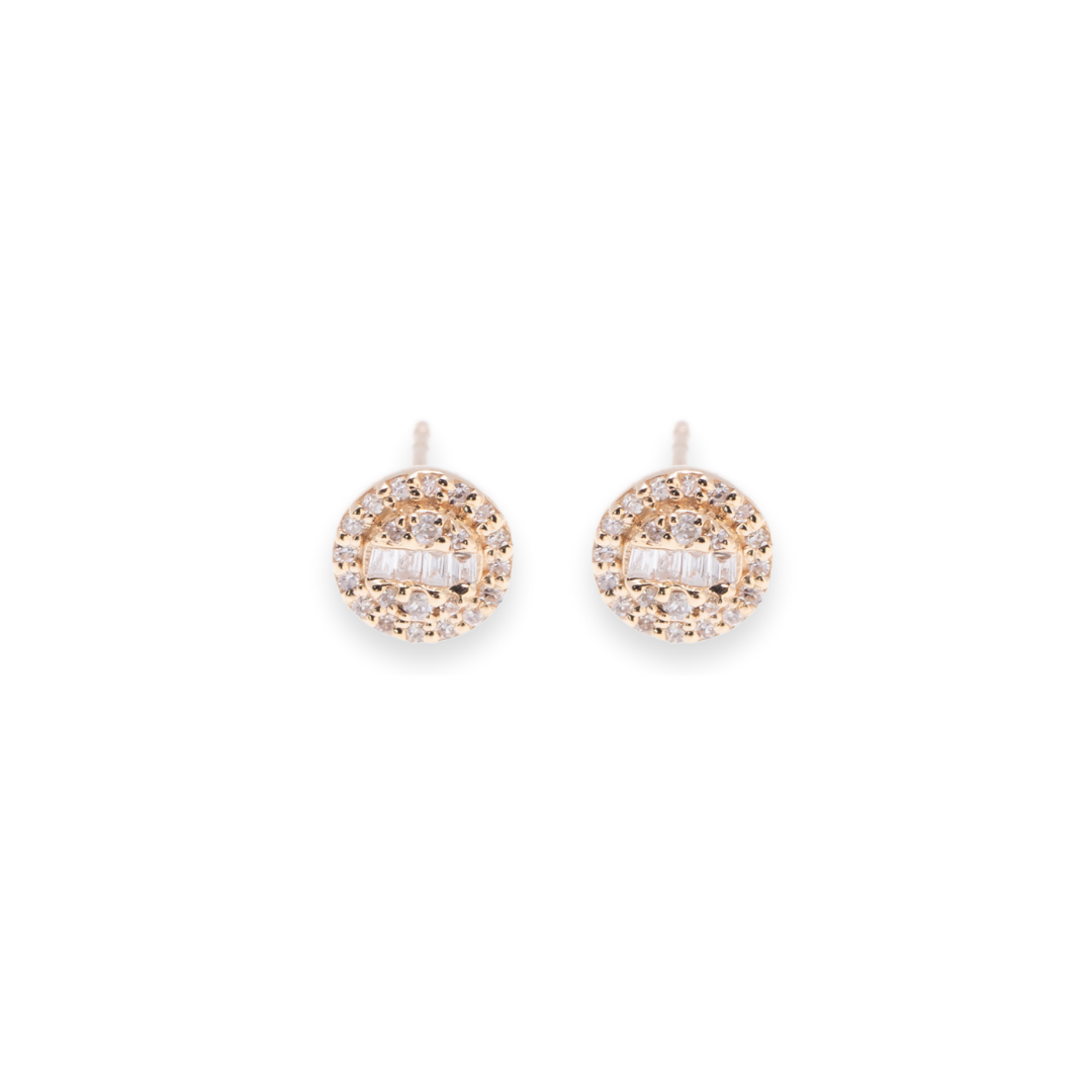 Round Stud 0.18ct Diamond Earrings