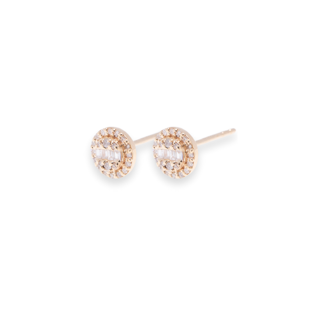 Round Stud 0.18ct Diamond Earrings