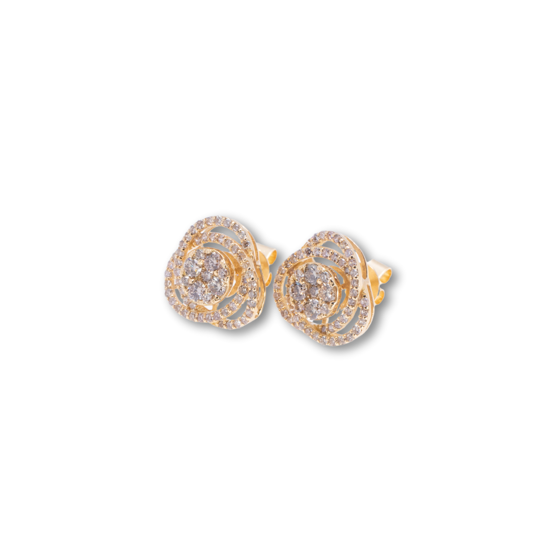 Ladyboss Round 1ct Diamond Earrings