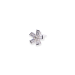 Load image into Gallery viewer, Flower Round &amp; Baguette 0.431ct Diamond Earrings
