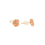 Load image into Gallery viewer, 18K Rose Gold Dainty Rose Earrings