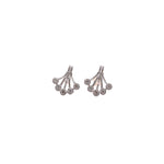 Load image into Gallery viewer, 18K White Gold Cascading Round 0.965ct Diamond Earrings
