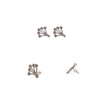 Load image into Gallery viewer, 18K White Gold Cascading Round 0.965ct Diamond Earrings