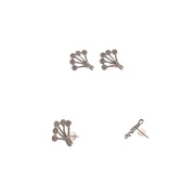 18K White Gold Cascading Round 0.965ct Diamond Earrings