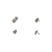 18K White Gold Heart Illusion Round 1.44ct Diamond Earrings