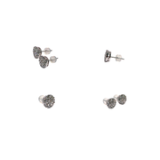 18K White Gold Round Statement Illusion Round 1.5ct Diamond Earrings