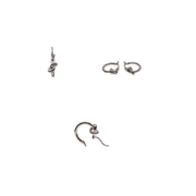 18K White Gold Forget-Me-Knot Hoops Earrings