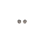 Load image into Gallery viewer, 18K White Gold Dainty Rose Earrings
