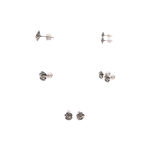 Load image into Gallery viewer, 18K White Gold Dainty Rose Earrings
