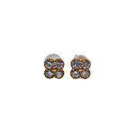 Load image into Gallery viewer, 18K Yellow Gold Clover Round 0.4ct Diamond Earrings