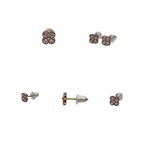 Load image into Gallery viewer, 18K Yellow Gold Clover Round 0.4ct Diamond Earrings