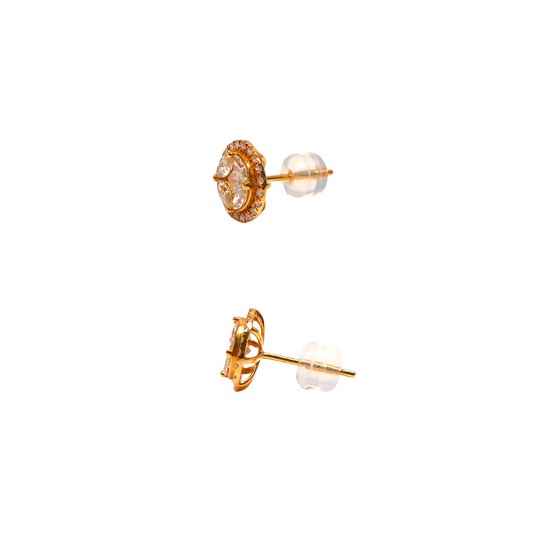 1st Gen Illusion Stud 1.32ct Diamond Earrings
