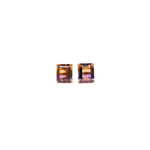 Load image into Gallery viewer, 18K Yellow Gold Stud Emerald 12ct Ametrine Earrings