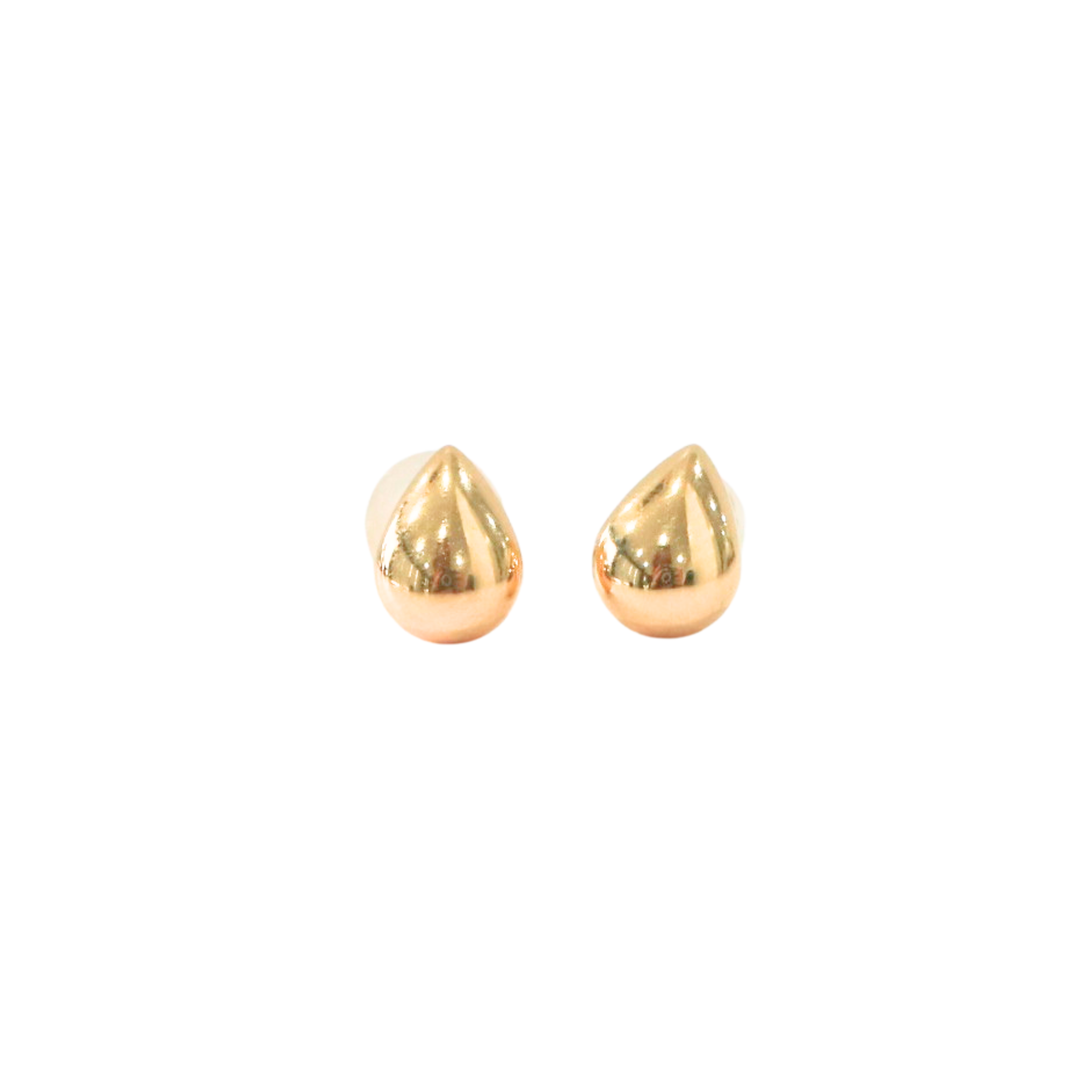 18K Yellow Gold Happy Tears Stud Earrings