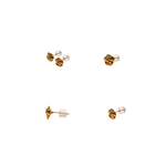 Load image into Gallery viewer, 18K Yellow Gold Dainty Rose Earrings