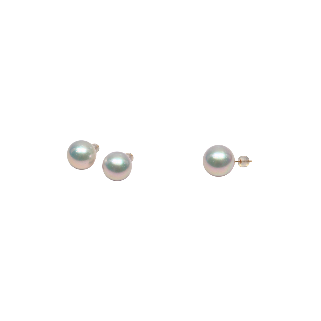18K Yellow Gold Edison Pearls - 13-14mm Earrings