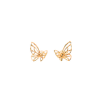 Load image into Gallery viewer, 18K Yellow Gold Butterfly Stud Earrings