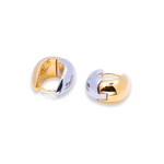 Load image into Gallery viewer, 2-Tone 2-in-1 Chunky Hoops Earrings
