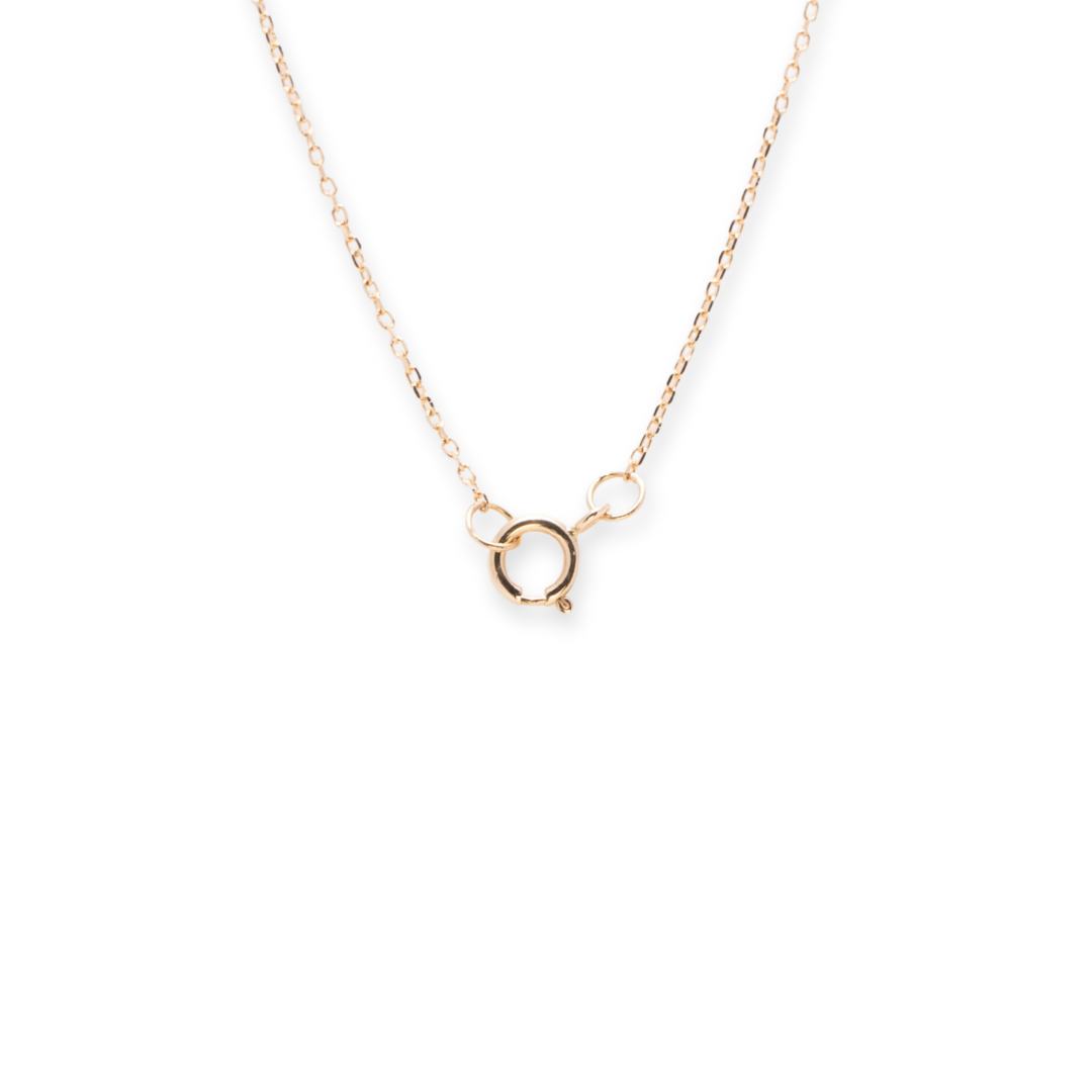 Letter E Round 0.06ct Diamond Necklace