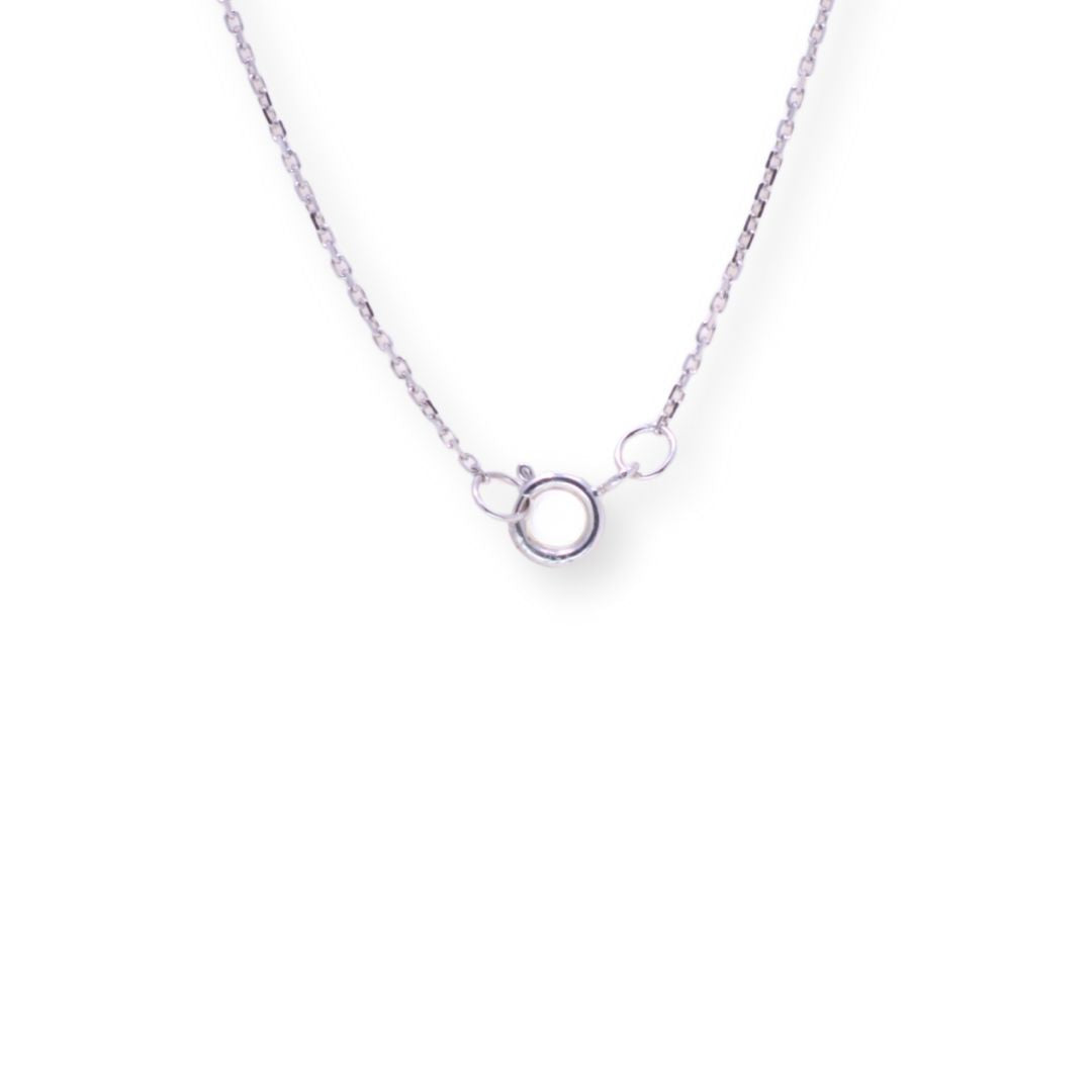 Double Heart Drop Round 0.26ct Diamond Necklace