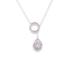 Load image into Gallery viewer, Pear Illusion Drop Round 0.55ct Diamond Necklace
