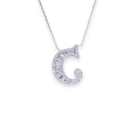 Load image into Gallery viewer, Letter C Baguette 0.37ct Diamond Necklace