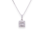 Load image into Gallery viewer, Square Stud 0.2ct Diamond Necklace
