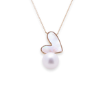 Load image into Gallery viewer, Heart &amp; Pearl MOP Necklace
