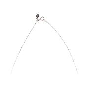 14K White Gold Two Stone Emerald & Pear 0.68ct Amethyst & 0.56ct Peridot Necklace