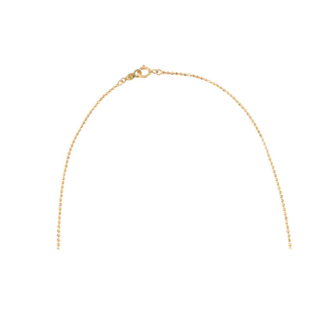 14K Yellow Gold Bead Chain Necklace