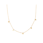 Load image into Gallery viewer, 14K Yellow Gold Heart - Station Necklace