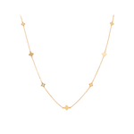 Load image into Gallery viewer, 14K Yellow Gold Clover - Station Necklace
